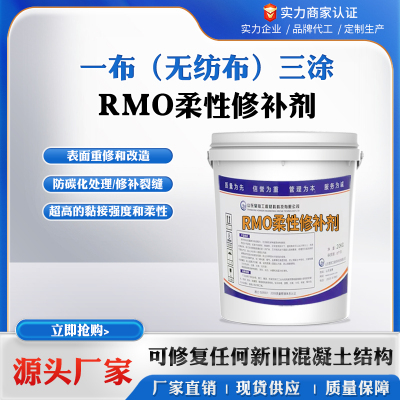 RMO柔性修补剂一布三涂无纺布防潮闸闸墩混凝土碳化脱落修补处理